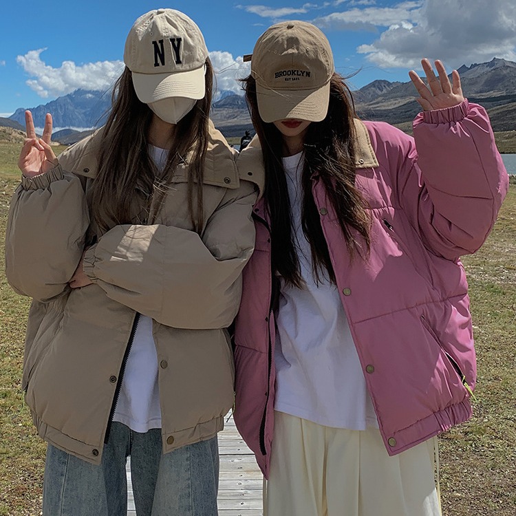 Ropa de algodón para mujeres 2024 invierno nuevo estilo coreano plumón ropa de algodón corto cuello grueso ropa de pan de estudiantes abrigo de moda image 1