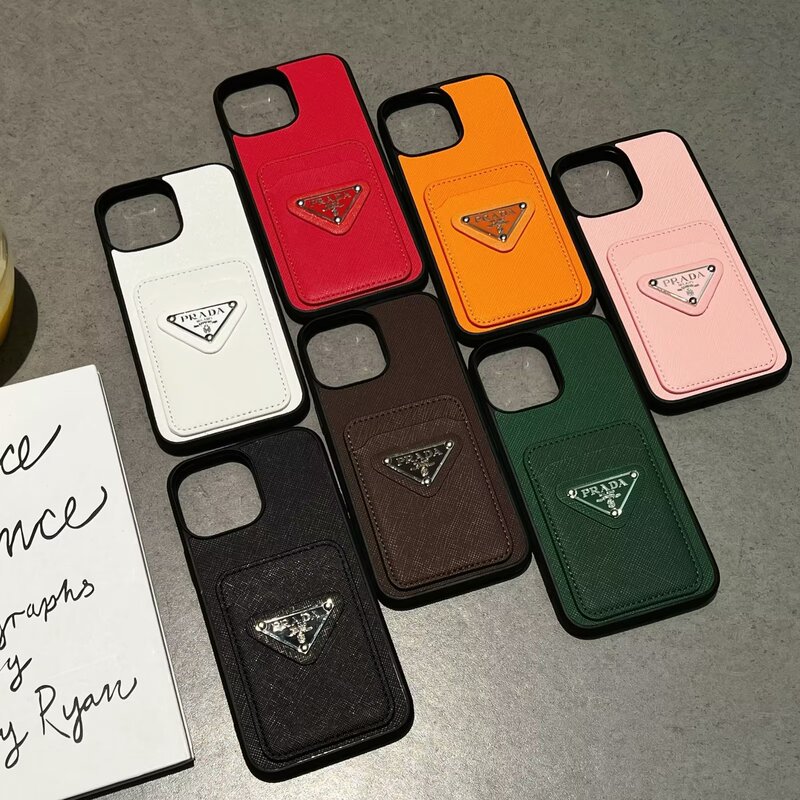 European and American Trendy Brand Triangle Logo Cross-Border Applicable 17 Apple iPhone 18 Pro Max Card-Inserting Phone Case 16 Protective Cover