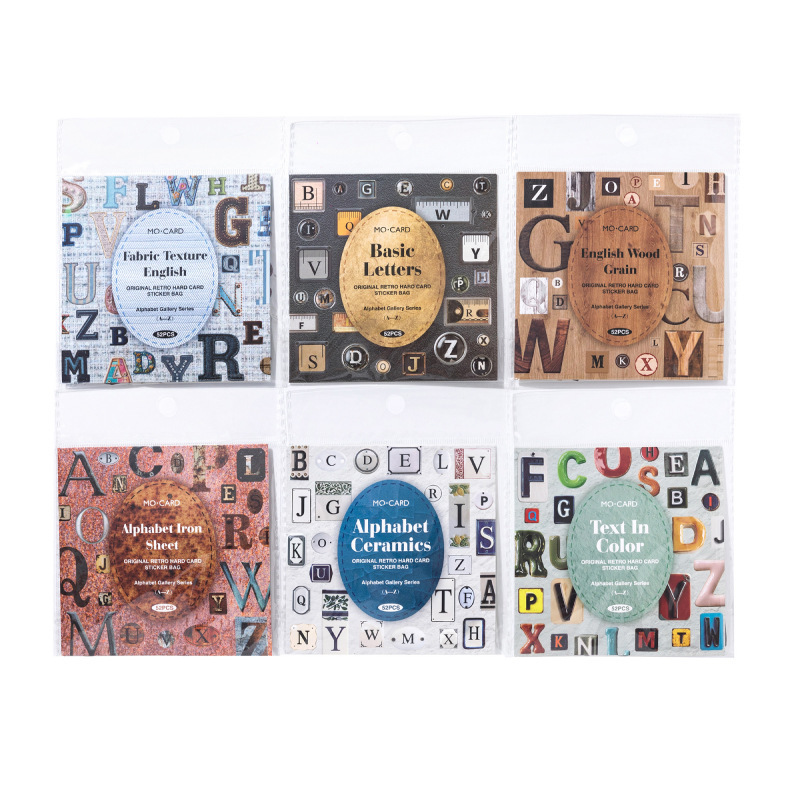 Mo tinta retro tarjeta dura cartelería cartelería serie de letras de exposición base de patrón salvaje mano de la tienda Gu Meidiy collage