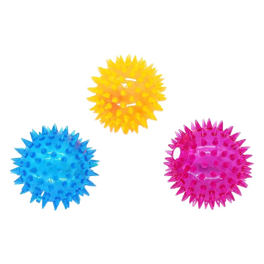 Bola de juguete de sonido para mascotas Flash sonido elástico Thorn ball perro diente limpieza molienda bola de juguete suministros para mascotas image 1