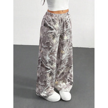 O 35059 High waist wide leg pants �����ϵ����ȿ�羳����