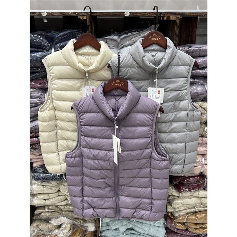 Youjia2025 otoño y invierno chaqueta de pluma ligera de caballo corto 90 chaleco blanco pluma de pluma de tamaño grande ocio versátil