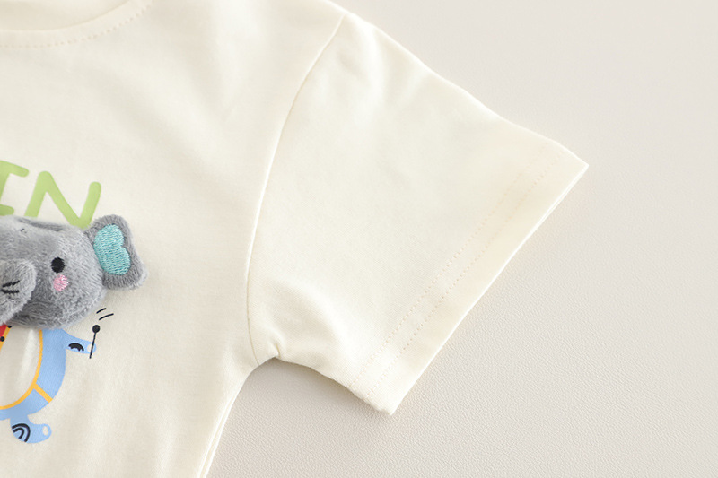 Bestseller per bambini, cartone animato, manica corta, 2026, nuovo ed elegante set estivo da due pezzi per bambini da 1 a 5 anni ALYCExiyuebaobao_voghion.com