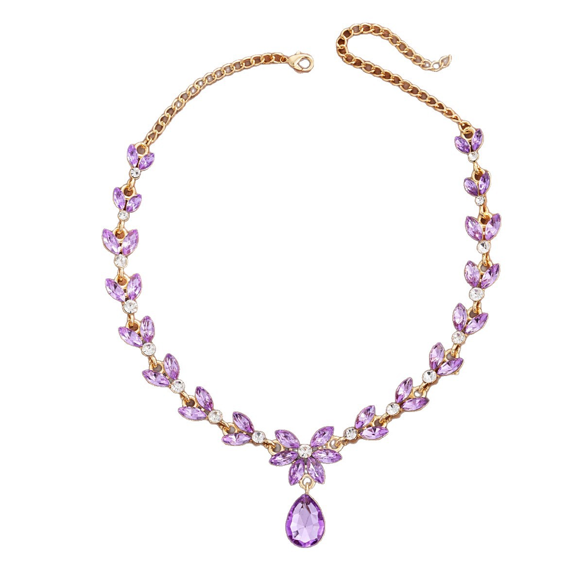 Set gioielli sposa con collana e orecchini in strass per matrimonio_voghion.com