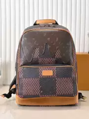 New Nigo Collaboration Backpack Large Capacity School Bag Checkerboard Fusion Classic Business Travel Backpack in Stock