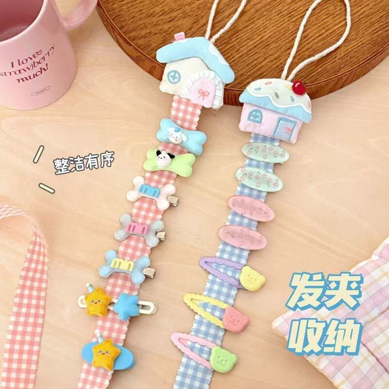 New Creative Cute Cottage Hairpin Storage with Sweet Girly Heart Decorative Pendant Wall Hanging Strawberry House Batch