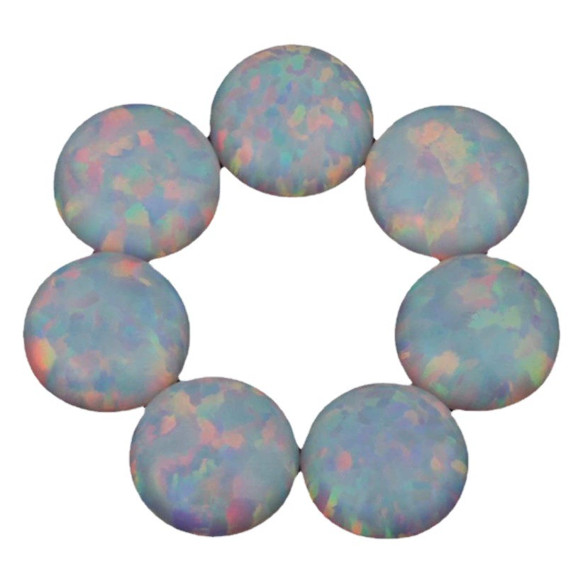 Опал круглой формы, необработанный, с плоским дном, для ювелирных изделий, оптом