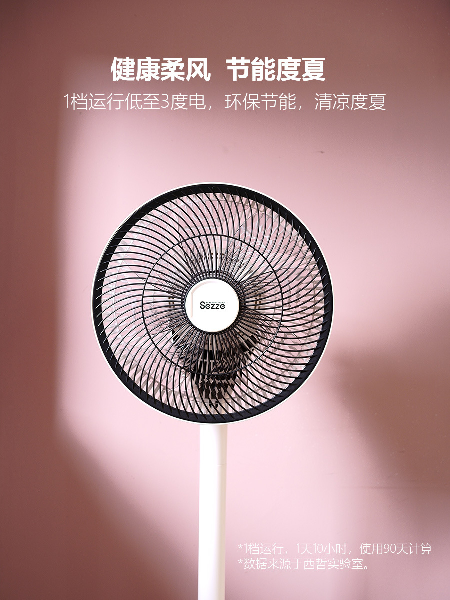 日本sezze西哲电风扇落地扇家用台式立式摇头静音空气循环扇Y228W|ms