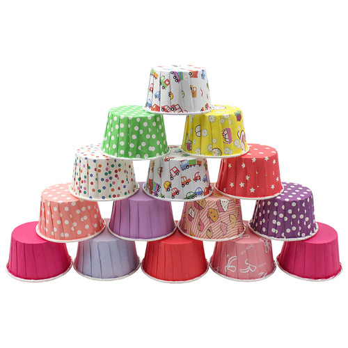 Small size 5039 rolled cup cake coated paper cup high temperature rolled edge paper cup muffin cup high temperature baking cup 100 pieces