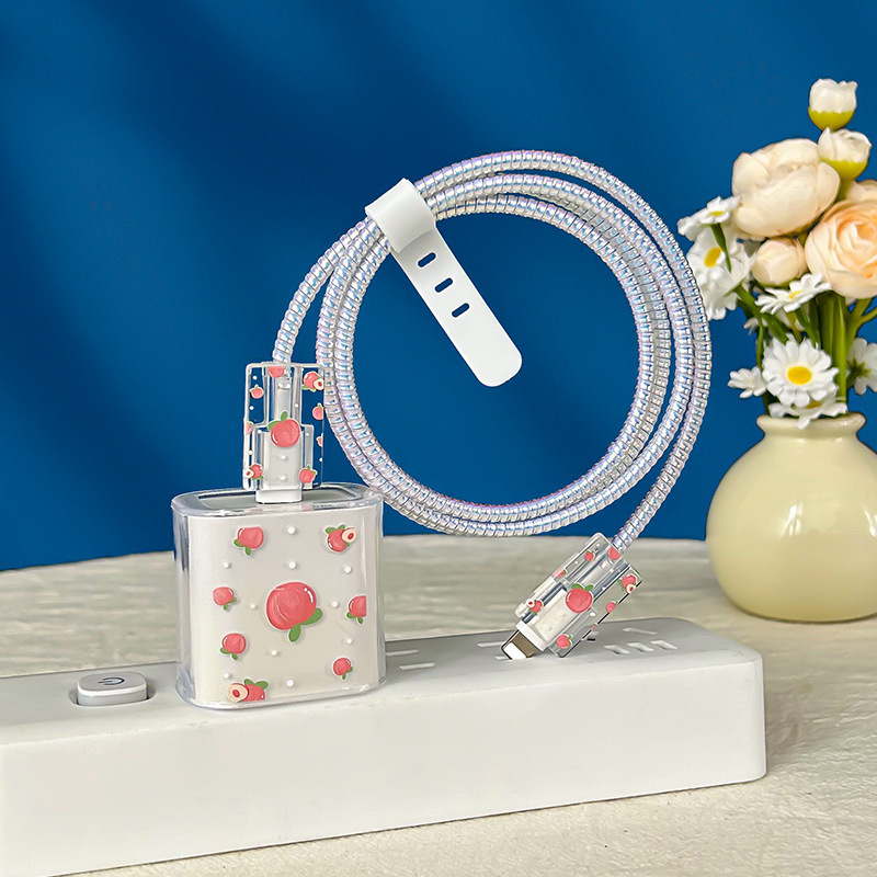 Aplicable para Apple 18 - 20w cargador cubierta de protección de carga rápida cable de datos pinza de cable