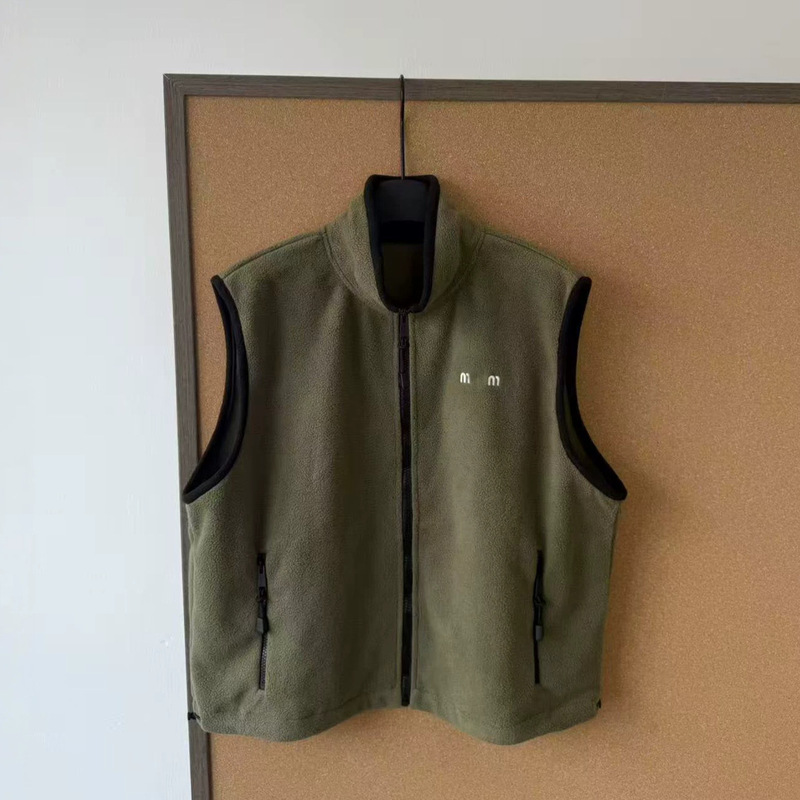 Nanyou Women's Clothing M Brand 26 Autumn/Winter New Fleece Army Green Zipper Stand Collar Sleeveless Vest Jacket for Women Nanyou Women's Clothing M Brand 26 Autumn/Winter New Fleece Army Green Zipper Stand Collar Sleeveless Vest Jacket for Women