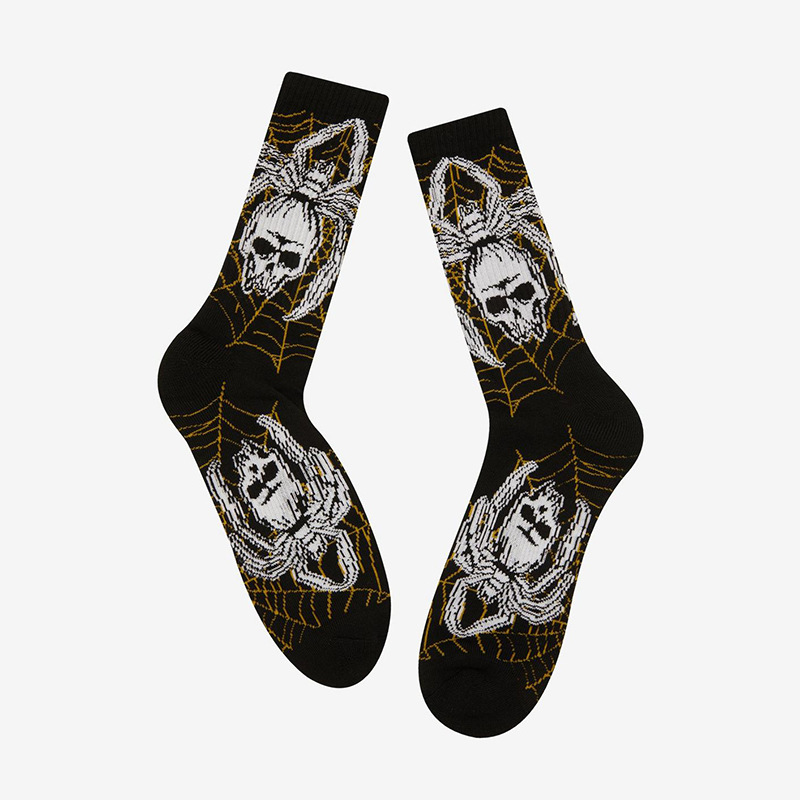 Unisex Simple Style Classic Style Skull Cotton Printing Crew Socks A Pair display picture 1