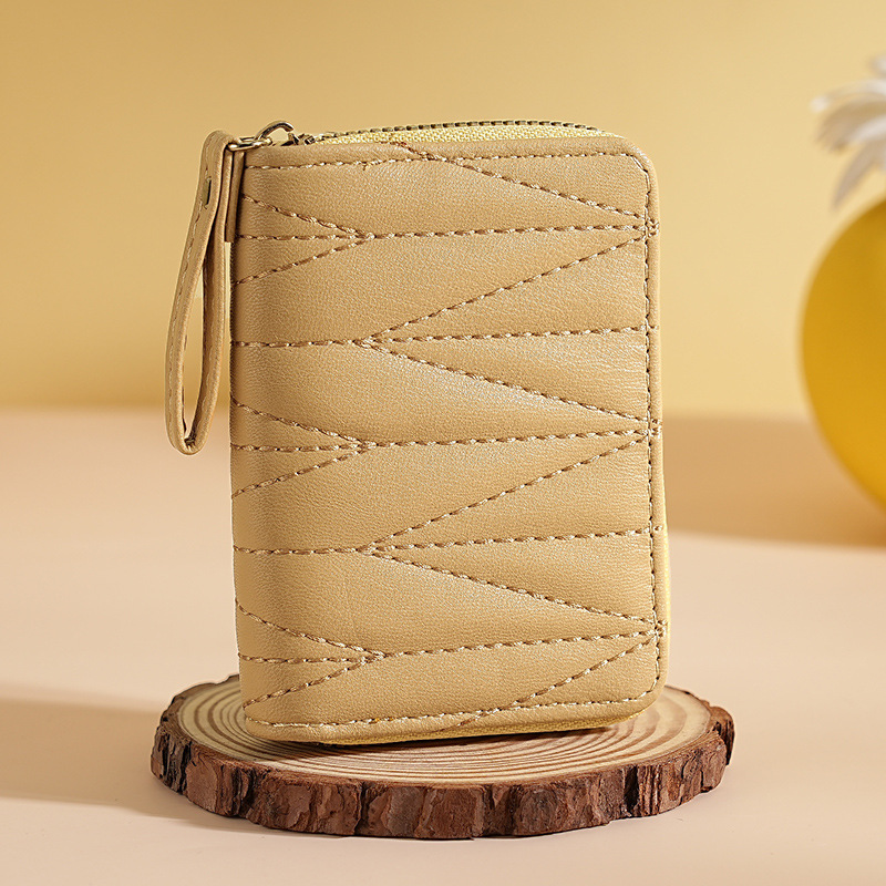 Hilo de bordar transfronterizo Macaron Color caramelo Xiaoxiangfeng Ladies Organ Card Bag Student Monedero Tarjeta de crédito Bolsa de almacenamiento