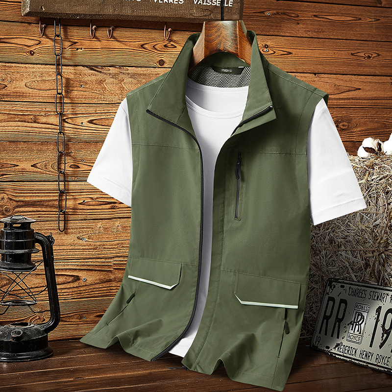 Equipo chaleco superior LOGO fotografía al aire libre hombro voluntario publicidad clips caballo ropa de trabajo chaleco de fragancia