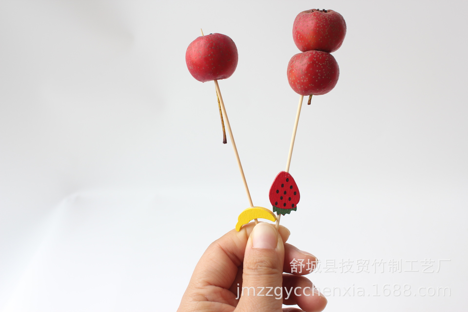 Punto negro rojo fresa fruta signo 100/paquete fresa cuentas sándwich signo de hamburguesa signo de decoración creativa Amazon