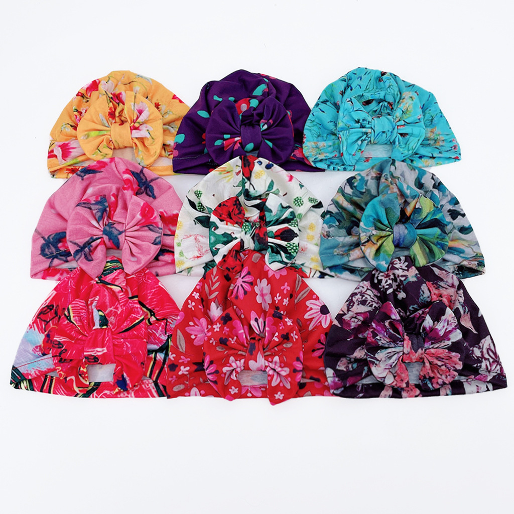 Children Unisex Fashion Geometric Bow Knot Baby Hat display picture 3