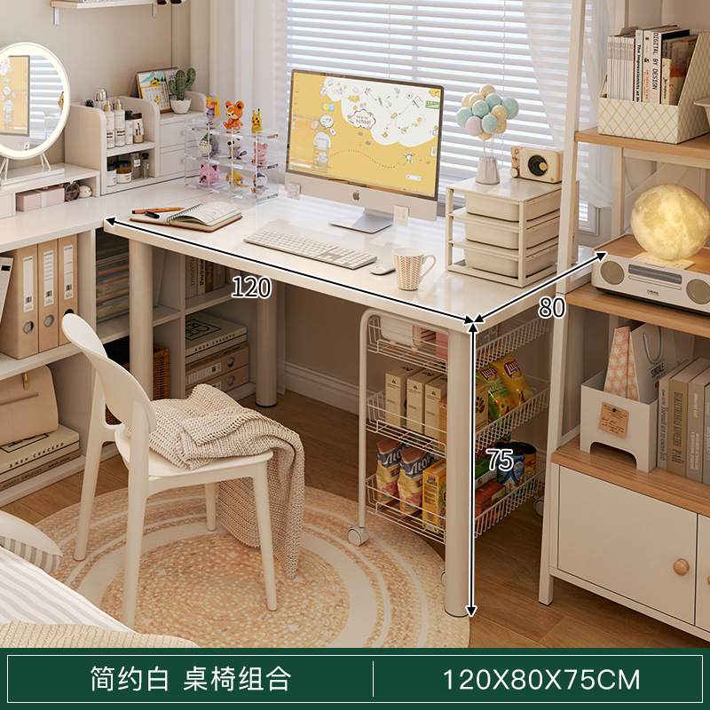 Comodador dormitorio de niñas 2 en 1 mesa de maquillaje 2025 nuevo estilo de crema de lujo ligero escritorio de escritorio casero de alta calidad