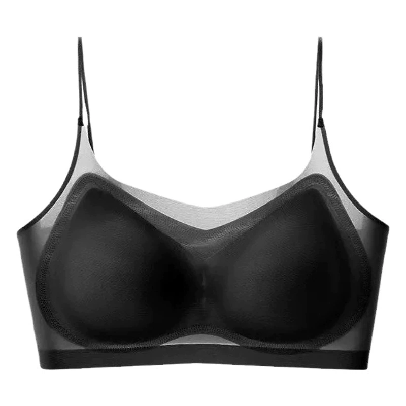 016 Летнее ультратонкое нижнее белье с маленькой грудью, анти-провисание, ледяной шелк, бесследный бюстгальтер, большая грудь, душ, маленькая Спортивная грудь без бретелек