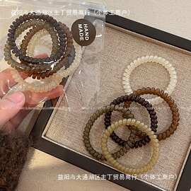 电话线发圈头绳女2025新款高端皮筋扎头发高弹力耐用头圈发绳头饰