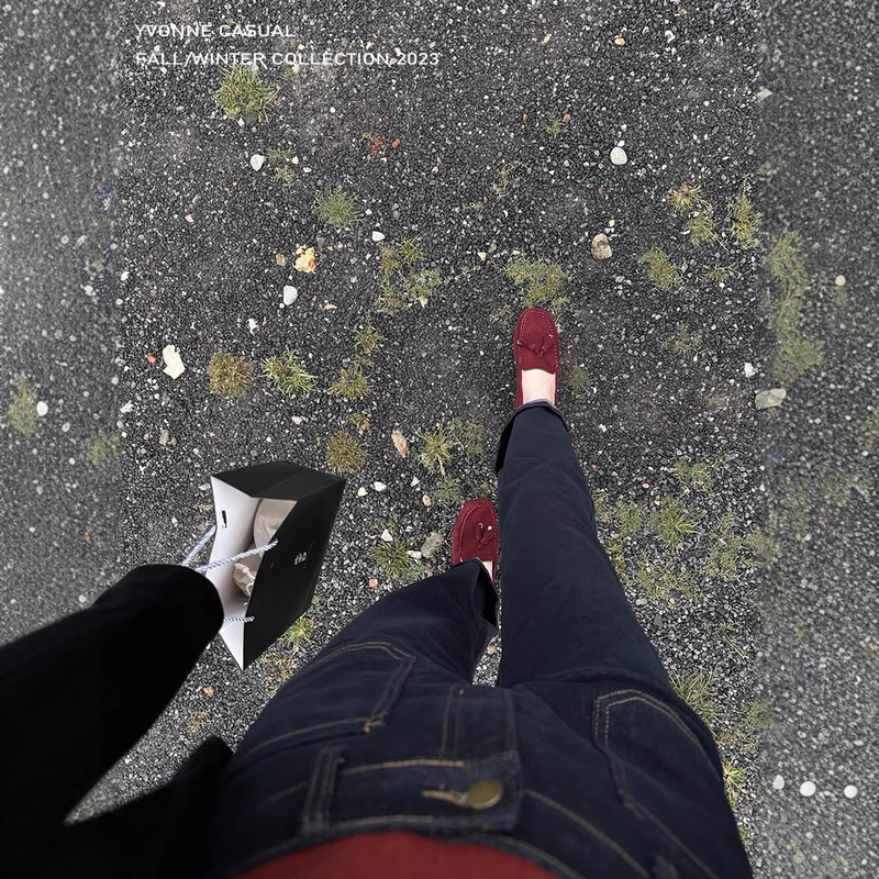 Classic Fit, Must-Have Jeans for Women, Autumn and Winter High-Waisted Slimming Straight-Leg Pants with Visible Stitching, Versatile