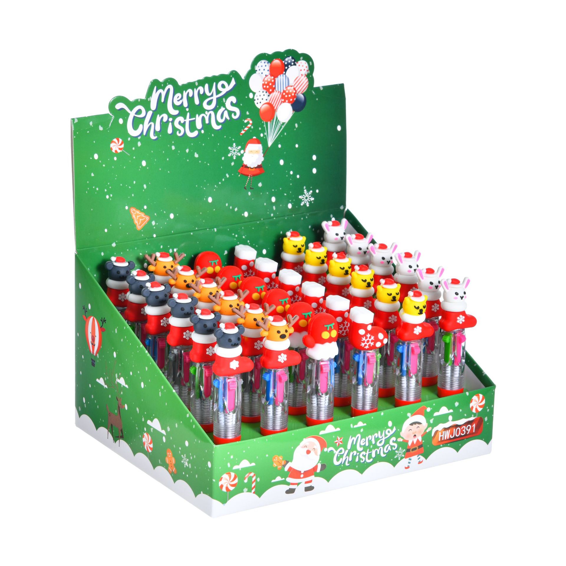 Caricatura encantadora capibara mini bolígrafo de cuatro colores bolígrafo de cuentas de mano de colores estudiantes premios papelería al por mayor