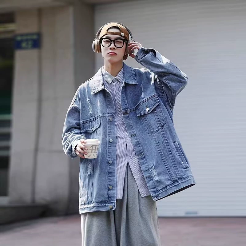 Мужская демисезонная куртка от Denim Brand, большого размера