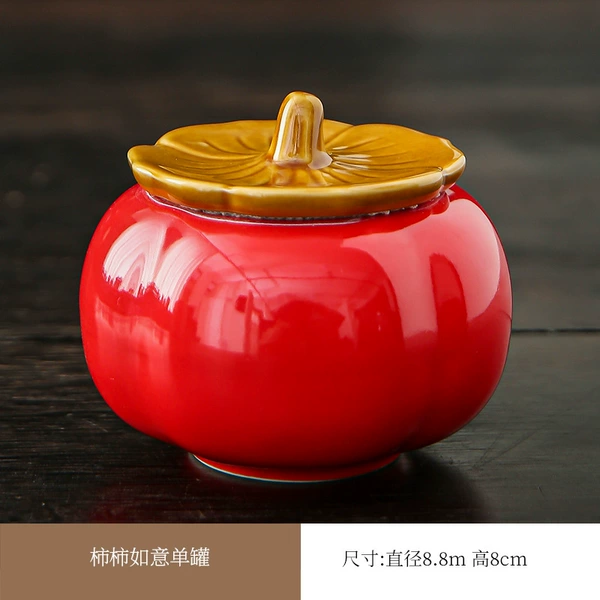 Red single persimmon kraft paper box
