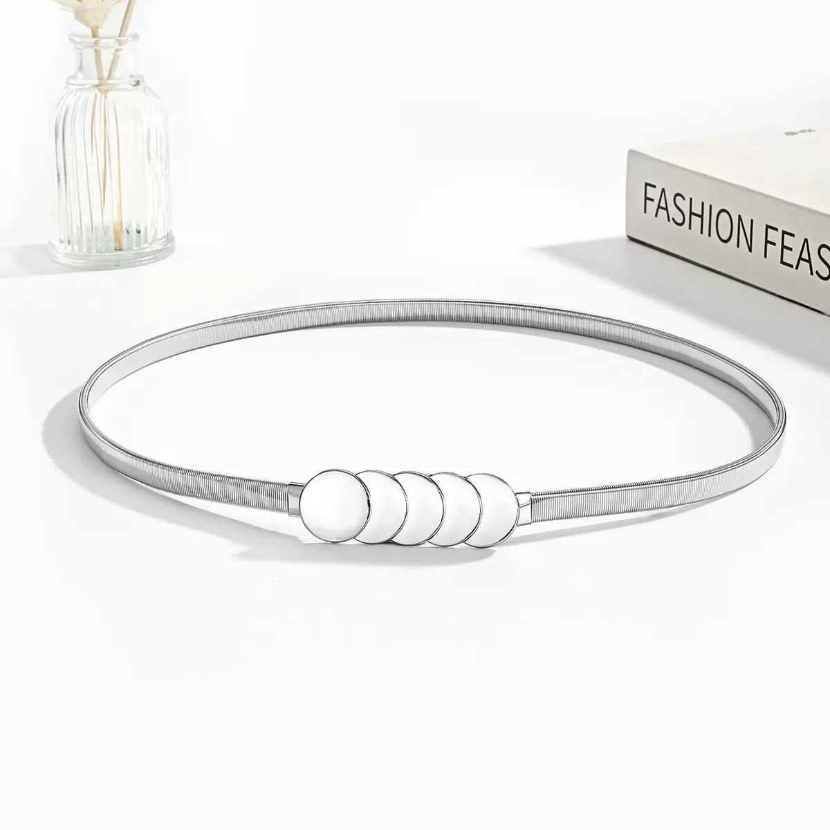 金属弹簧腰带女时尚百搭衬衫裙子腰封配饰松紧弹力高级感腰链批发