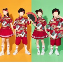 .六一儿童演出服幼儿园中国风古装女童旗袍小学生啦啦队表演服装