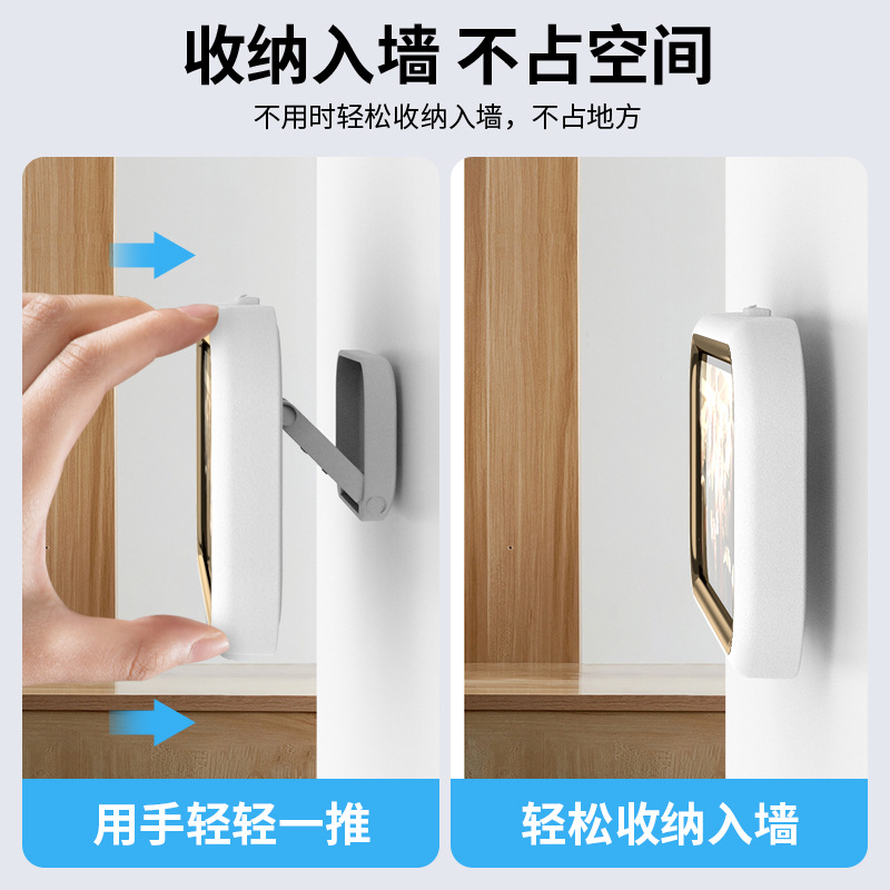 Funda impermeable para teléfono para baño, rotación de 360 grados, instalación sin taladro, perfecta para ver programas mientras se toma la ducha, funda antivaho para paredes de cocina.