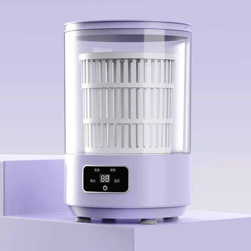 Lavadora automática de 4L de gran capacidad para lavar todo en una pequeña esterilización de luz azul portátil mini ropa interior y calcetines limpiadores artefactos mágicos
