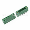 Green wiring terminal 5.08mm curved needle seat with ear screw plug 2edg508rm connector 2P-12P