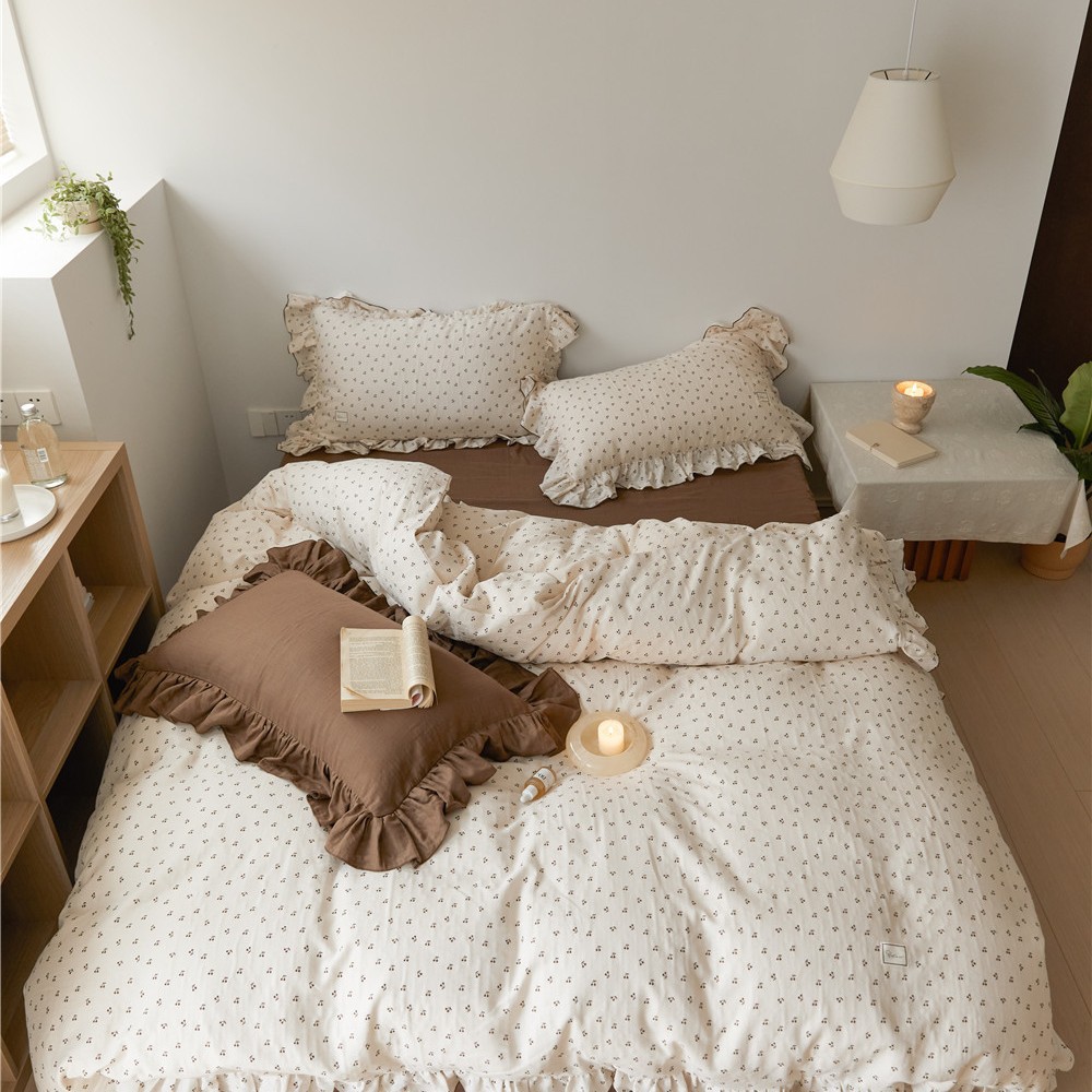 Cz 레이스 더블 레이어 원사-코코아 체리