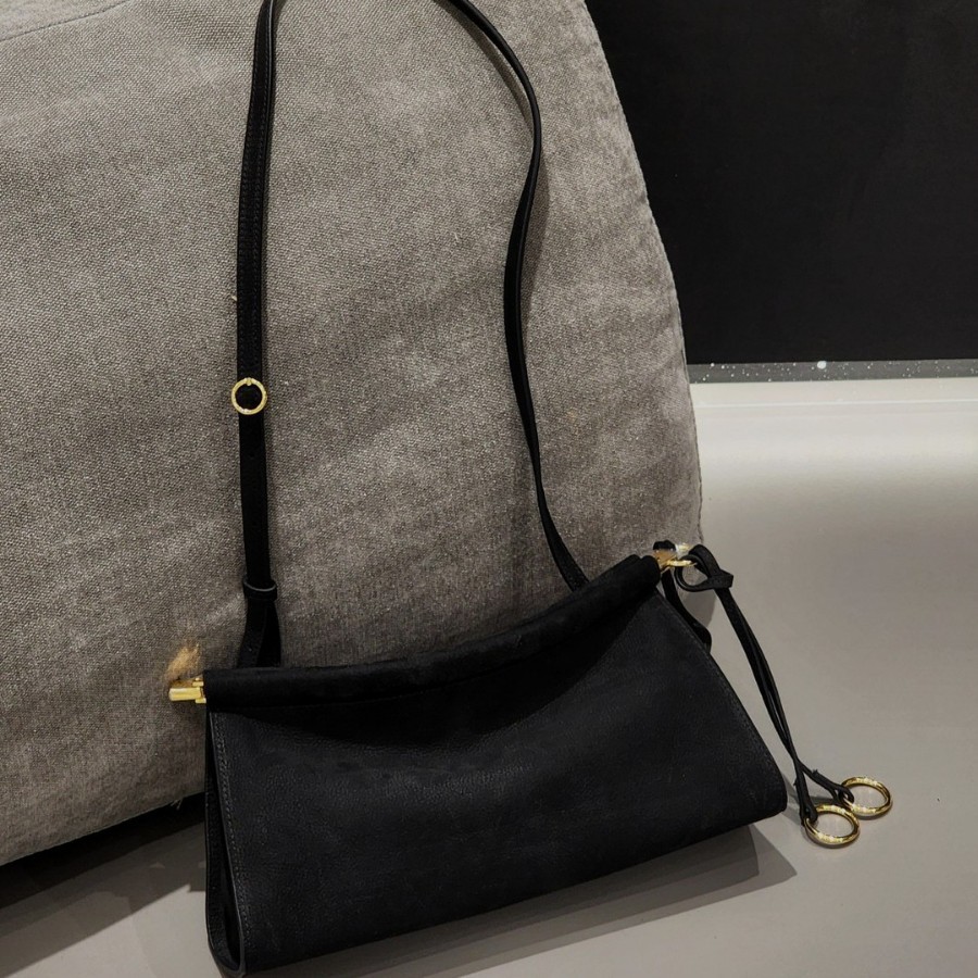 Top Grain Suede Matte Leather Retro Baguette Bag 2025 New Niche Design Underarm Shoulder Crossbody Bag For Women