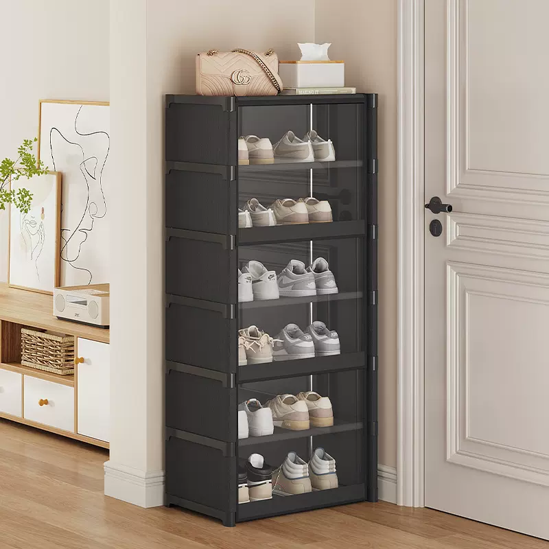家用防尘鞋架宿舍门口用神器一体折叠鞋柜新款轻奢高级感收纳鞋柜