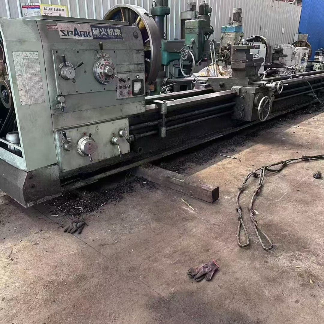 转让二手星火CW61125x8米卧式车床导轨宽度1.1米承重:20T