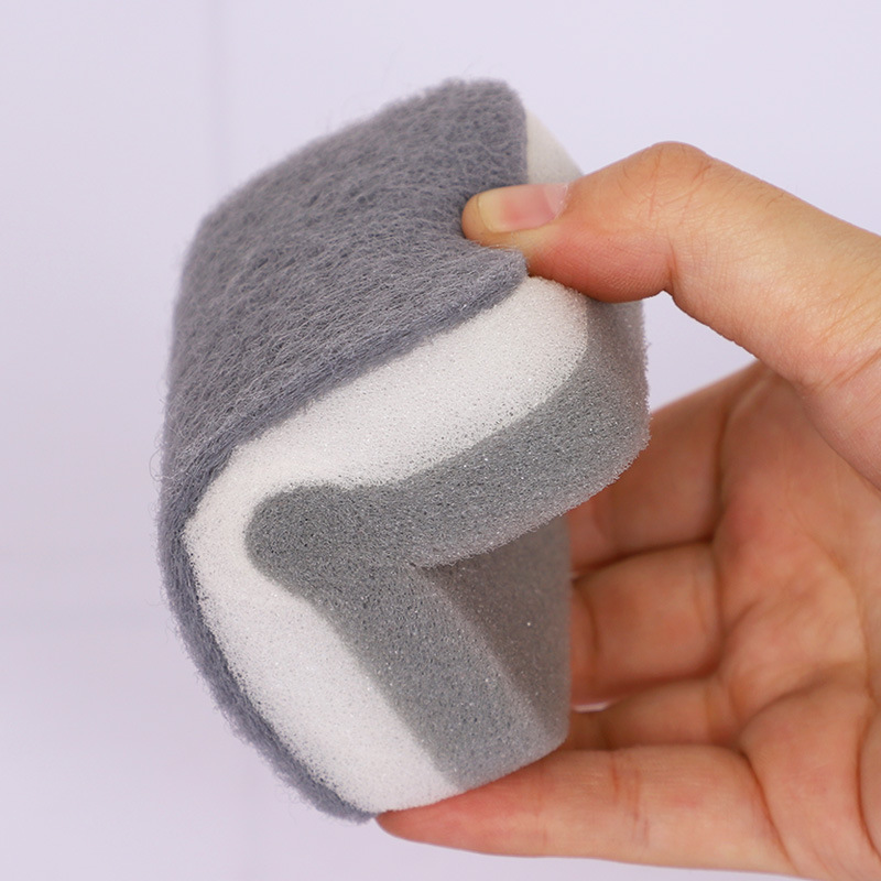 De tres capas redondeado estropajo esponja fábrica en stock cocina limpieza estropajo esponja cocina suministros