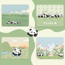 【95%好评率】可爱大熊猫鼠标垫小号桌垫电脑垫高颜值办公室键盘