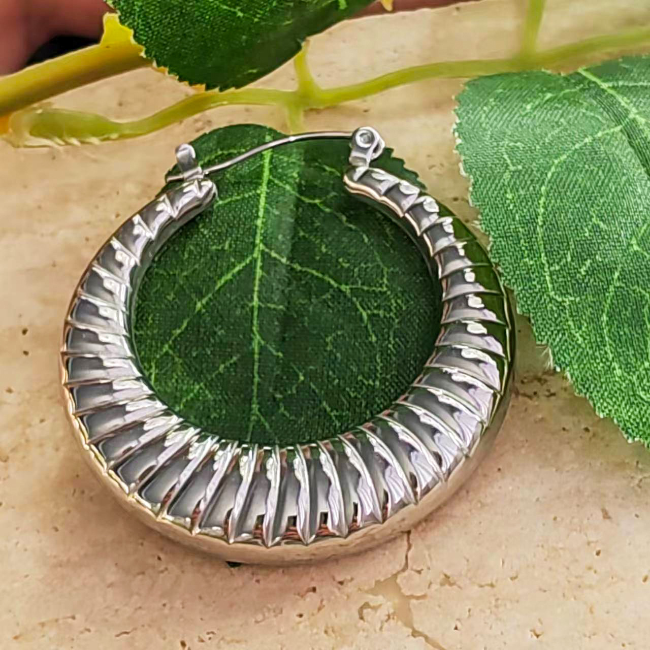 Daily Occasion 1 Pair Fashion Circle Stainless Steel Polishing Earrings
