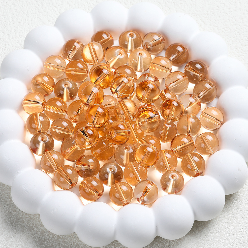 6 / 8 / 10mm esmaltado transparente esmaltado esferas de vidrio DIY joyas manuales pulseras material accesorio de collar image 13