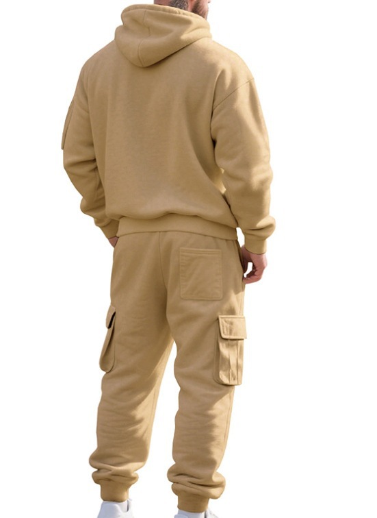 Herren Freizeit Sport Pullover Set Mit Multi-taschen Cardigan_voghion.com