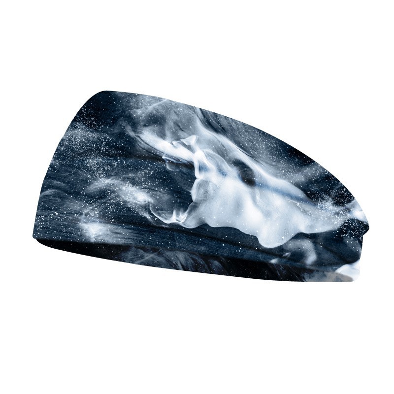 Nueva moda impresa elástica absorción de sudor turbante de cabello de yoga deportes para hombres y mujeres amplio borde tocado fuente fábrica al por mayor