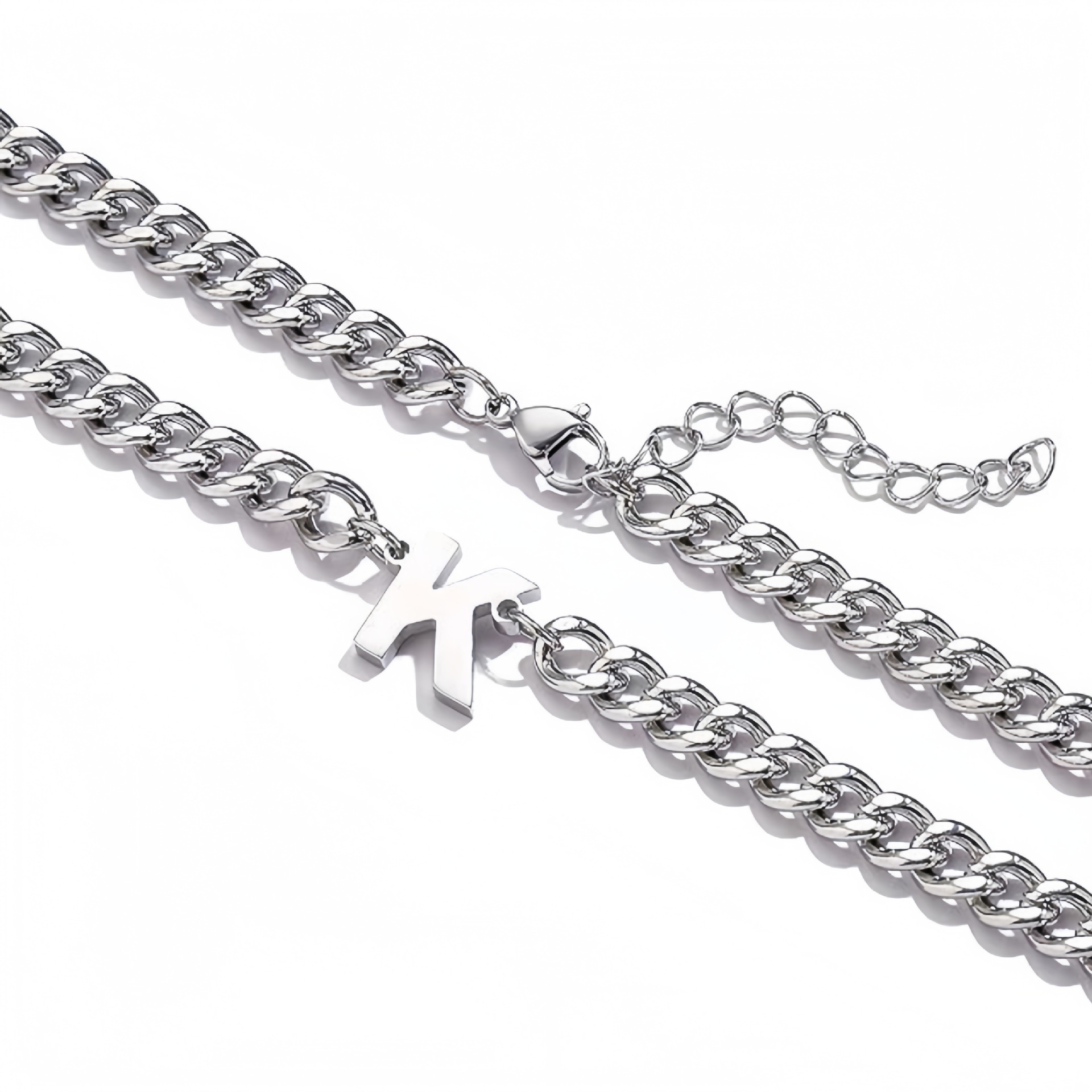 Retro Classic Style Letter Titanium Steel Polishing Men's Pendant Necklace display picture 4