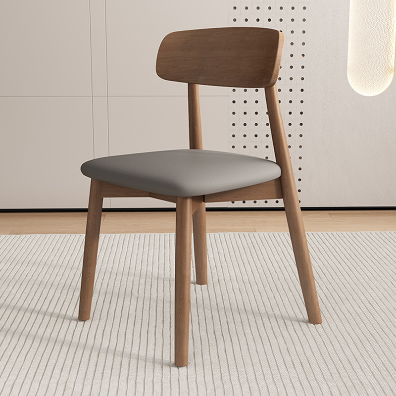 Silla de comedor de madera sólida, silla de comedor de madera nórdica, silla de comedor, silla de respaldo, silla de ganoderma lucidum