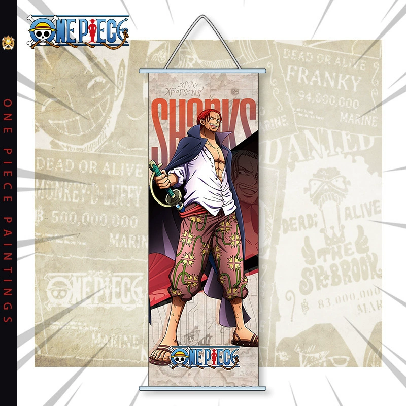 Картина на подвесе One Piece аниме, двухмерный шелк, настенное украшение для комнаты