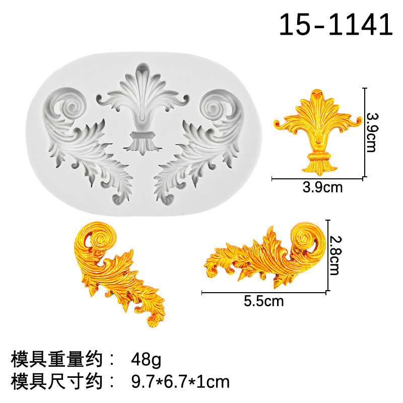 Molde de silicona de encaje de pastel Molde de horneado de cocina de bricolaje