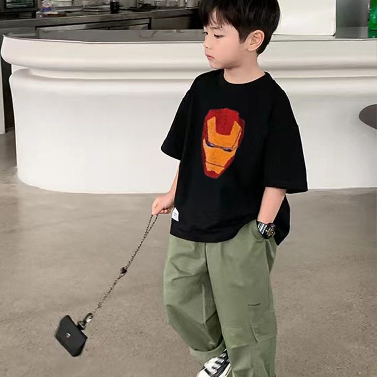 Camiseta de manga corta de algodón para niños ropa de verano para padres e hijos lentejuelas de dibujos animados para niños que cambian de color tops para niños entrega de una pieza