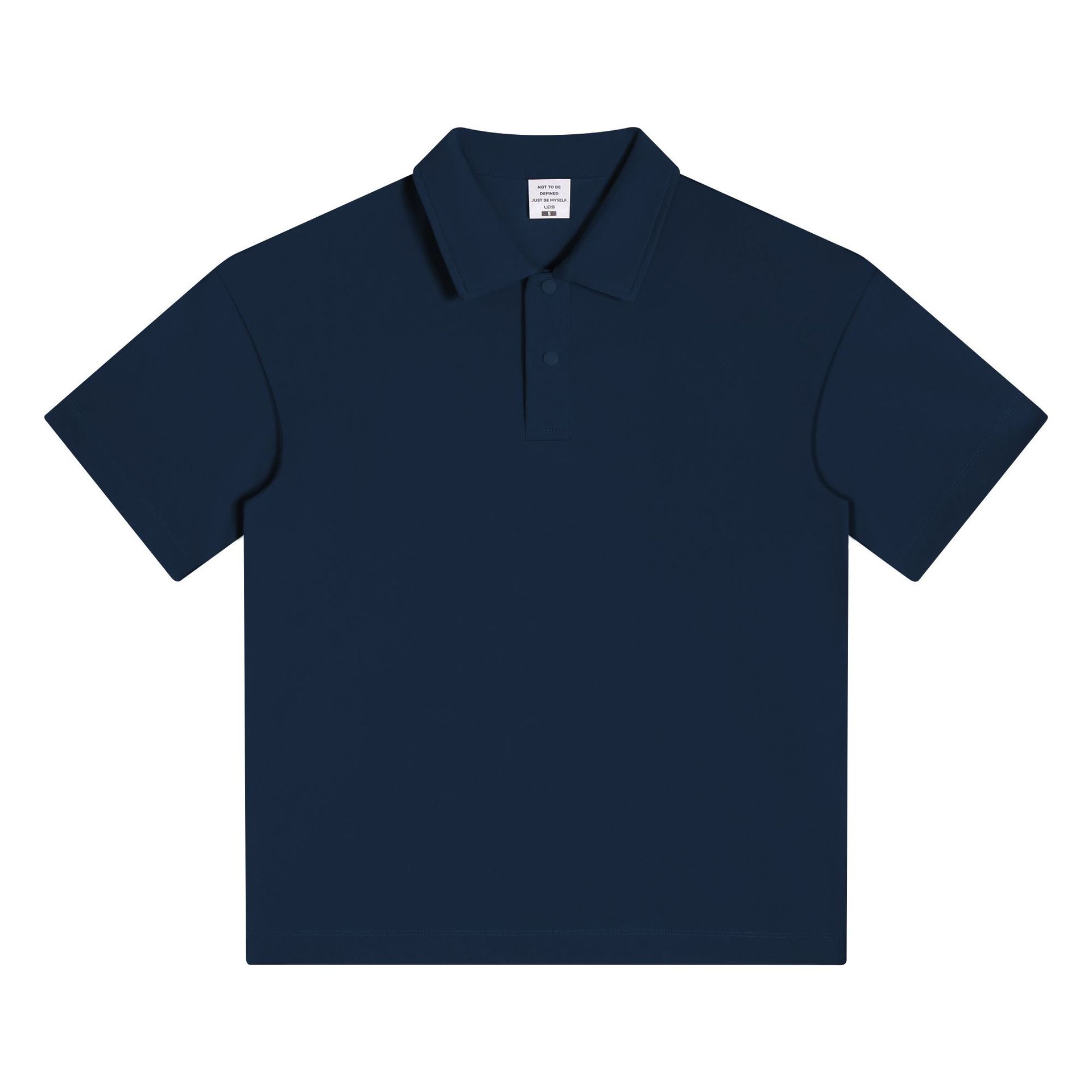 Trendy Brand Solid Color 240g Heavy Solona Lapel Short-sleeved Polo Shirt Men's Summer Antibacterial Cool Feeling Daily Leisure T_viptrois.com