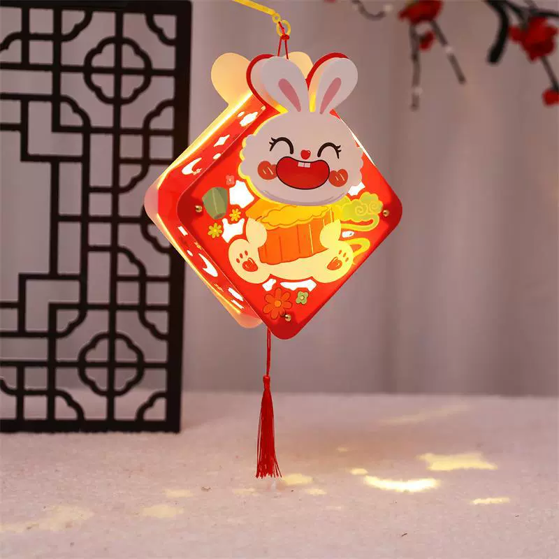 Handheld music cartoon flashlight, rabbit, 2023, DIY