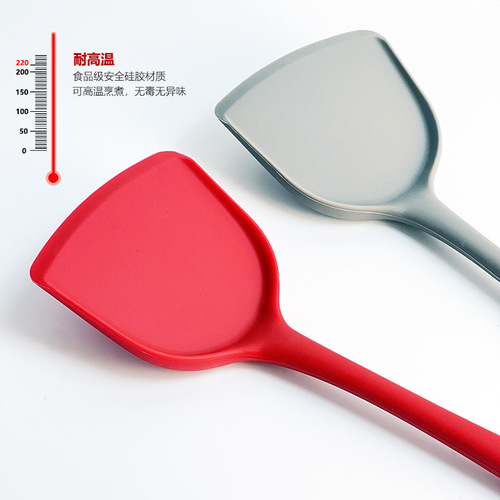 Silicone spatula non-stick pan Chinese-style spatula one-piece full-set food-grade silicone Chinese spoon wok chopsticks for cooking steak fish